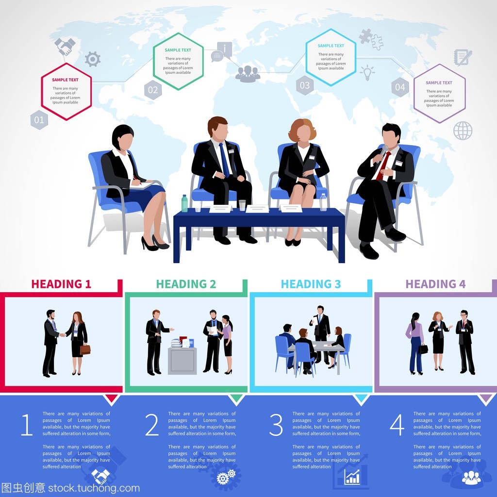 會議人信息圖表集